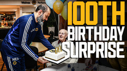 Nuno and Wolves players give Alf an amazing 100th birthday surprise!