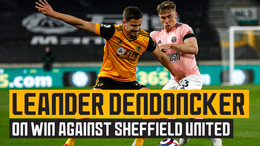 Dendoncker reacts to the victory over Sheffield United