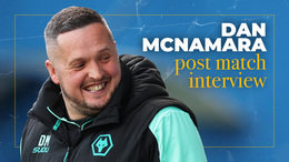 Dan McNamara reacts to going top of the league