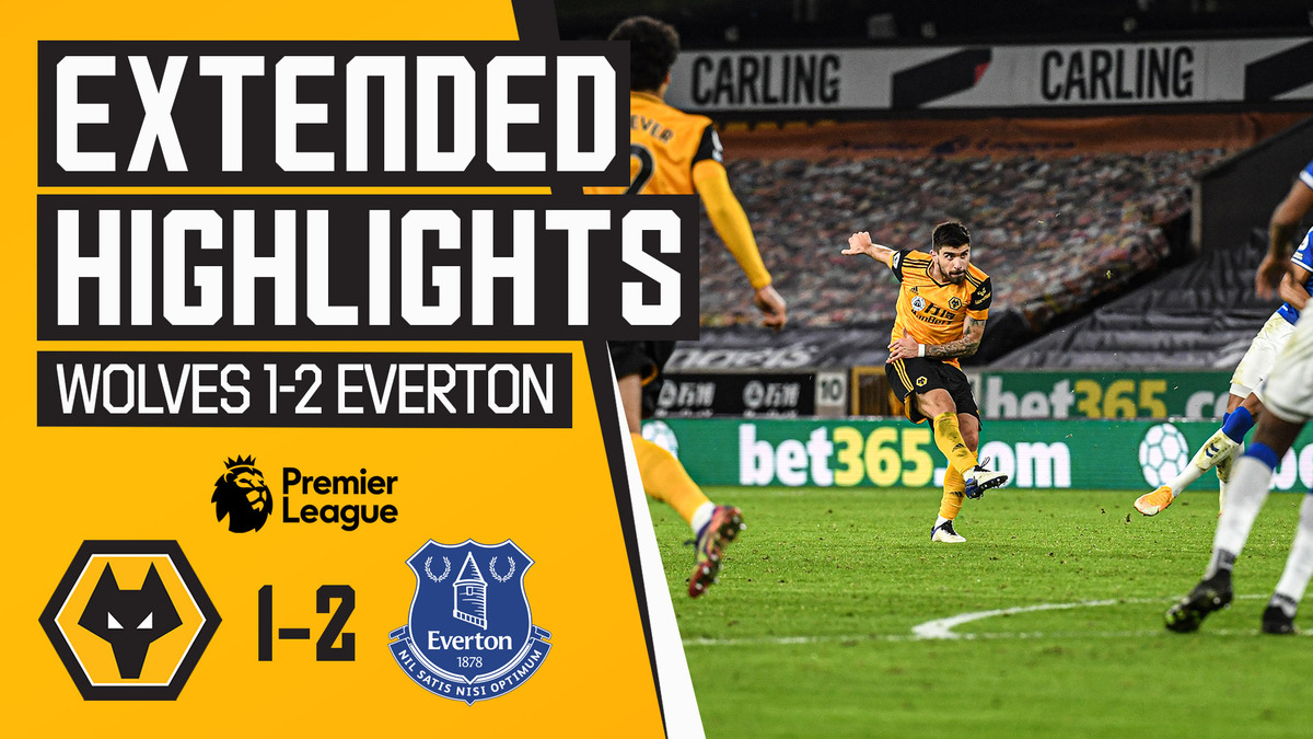 wolves 1 2 everton extended highlights wolverhampton wanderers fc