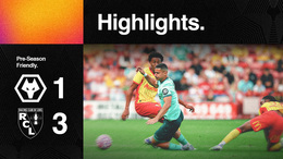 Guedes scores in RC Lens defeat | Wolves 1-3 RC Lens | Highlights