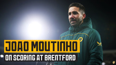 Moutinho reacts to his goal and victory at Brentford