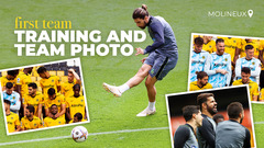 First-team photo and training at Molineux! | Behind the scenes of squad photo