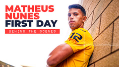 Behind the scenes | Matheus Nunes meets his new teammates before signing his contract!