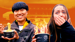 Wolves fans try spicy Korean noodles for Chuseok