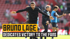 Lage dedicates win at Southampton to the fans
