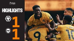 Munetsi volleys home in Brighton draw | Wolves 1-1 Brighton | Match Highlights