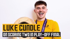 Luke Cundle reflects on scoring twice in PL2 play-off final victory