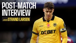Jorgen Strand Larsen reacts to Burnley defeat