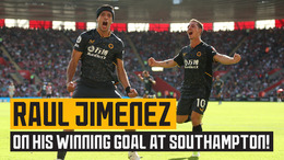 Jimenez reacts to his winning goal at Southampton!