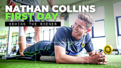 Go behind the scenes of Nathan Collins' first day at Wolves!