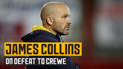 Collins reflects on defeat to Crewe in the Papa John's Trophy 