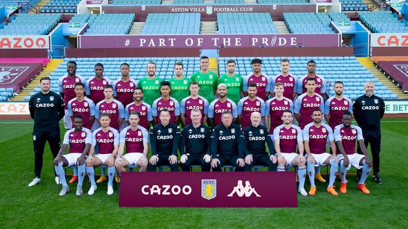 Aston Villa S First Team Squad And Coaching Staff Have Lined Up For The Club S Official 2020 21 Squad Photo Avfc