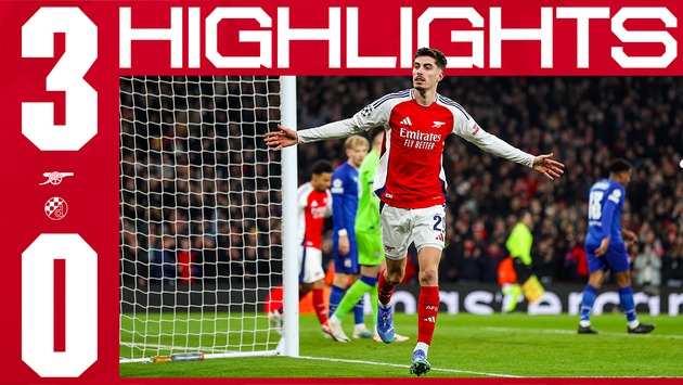 Highlights | Arsenal 3-0 Dinamo Zagreb
