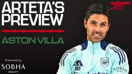 Mikel Arteta's pre-Aston Villa press conference
