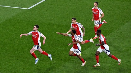 Rice's first incredible free-kick against Real Madrid
