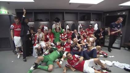 Dressing room celebrations