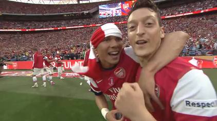 Pitchside celebrations
