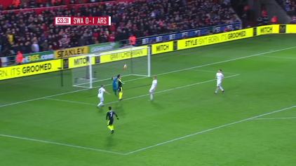 Arsenal double the lead at Swansea