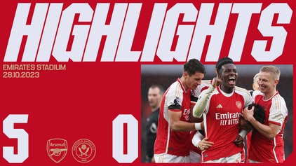 Highlights | Arsenal 5-0 Sheffield United | bitesize