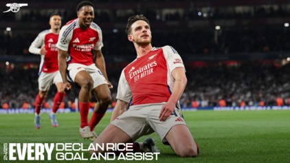Watch every Rice goal and assist from 2024/25!