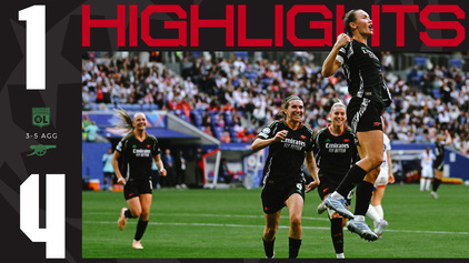 Highlights: Lyon 1-4 Arsenal Women (3-5 agg)
