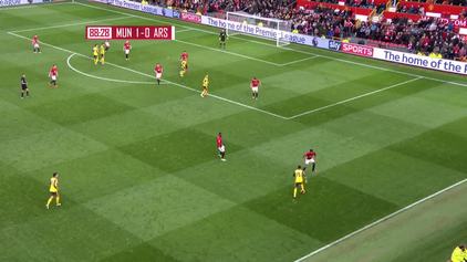 Giroud equalises against Man Utd