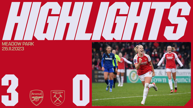 Highlights: Arsenal Women 3-0 West Ham