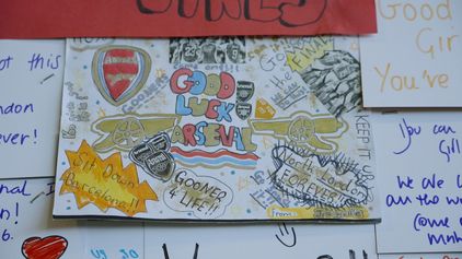 Special postcard wall shows support ahead of final
