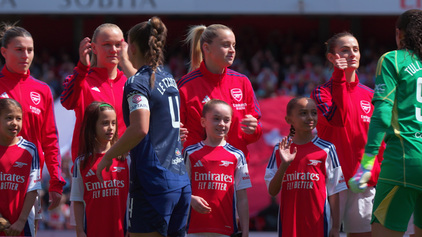 Our Mastercard Mascots take to the pitch at Emirates Stadium!