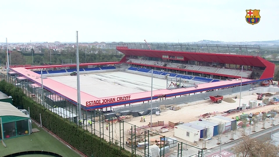 Estadi Johan Cruyff Zichtbaar Op Nieuw Stadion Barcelona B