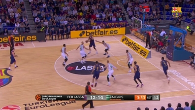 Fc Barcelona Lassa Zalguiris First Loss For Barca Lassa At The