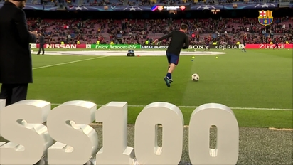 Lionel Messi Recognition From Club For 100 Goals In The Champions League
