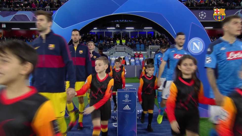 Highlights Napols Barca 1 1 1 8 De Final Uefa Champions League