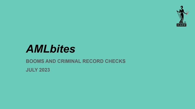 AMLbites - criminal record checks and BOOMs
