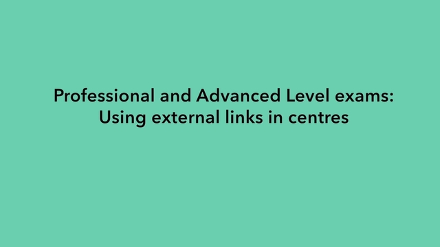 Using external links in a centres
