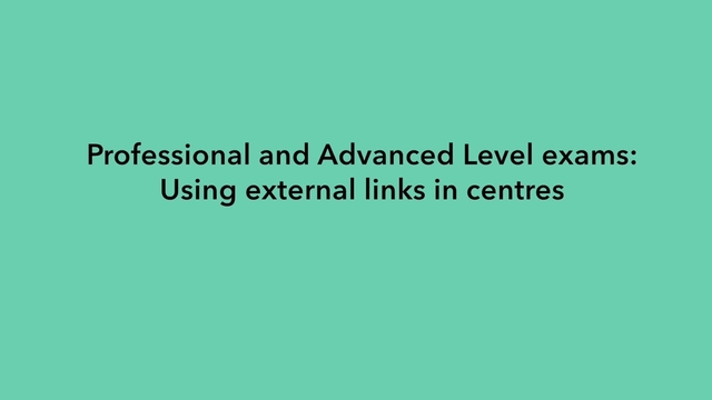 Using external links in centres