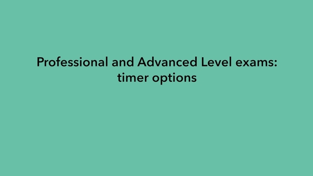 How to use the timer options