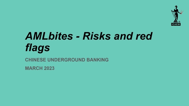 AMLbites: Risks and red flags - Chinese underground banking