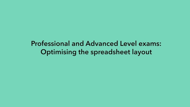 Optimising your spreadsheet layout