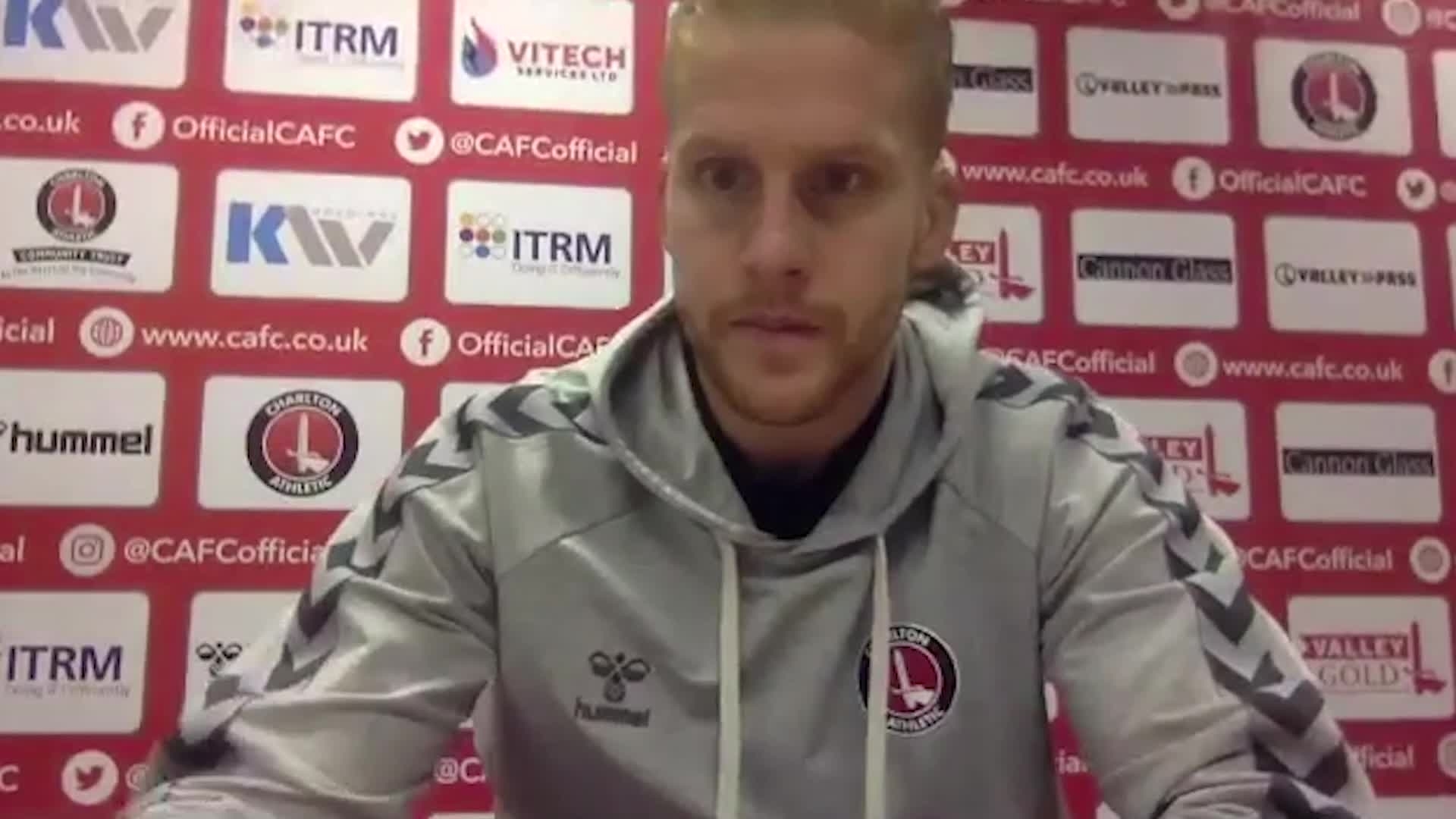 Ben Amos speaks to the press following an outstanding performance against Sunderland (October 2020)