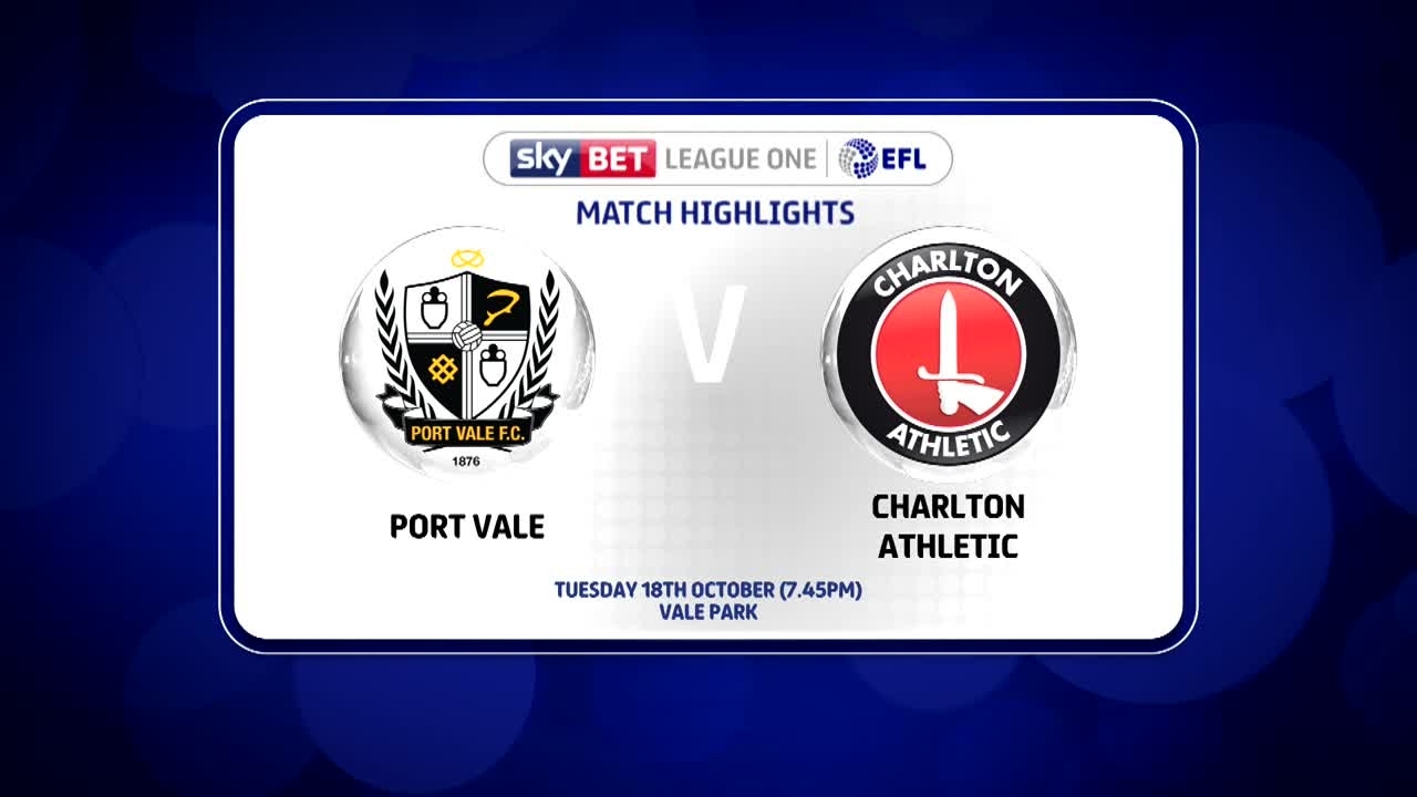 16 HIGHLIGHTS | Port Vale 1 Charlton 1 (Oct 2016)