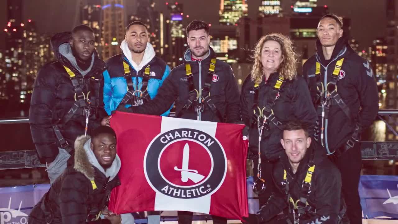 Charlton staff climb the O2 to raise funds for PSA testing (February 2022)