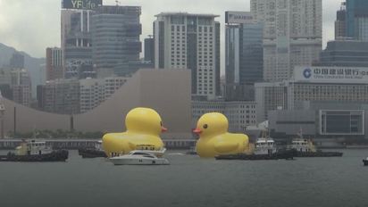 Hong Kong welcomes back its favorite giant rubber ducks after 10
