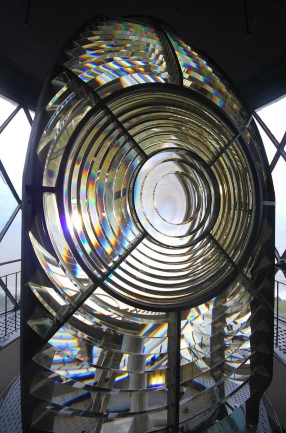 St Catherine\'s Lighthouse Lens  The lens that is at the top of St Catherine\'s Lighthouse which is proposed to be removed.