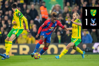 Match Action: Norwich City 1-1 Crystal Palace