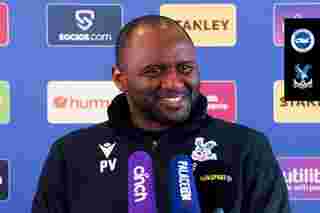 Vieira speaks to the press ahead of Brighton trip