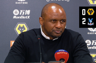 Vieira speaks to the press after gaining 3 points on the road