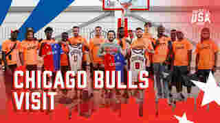 Palace players visit The Bulls