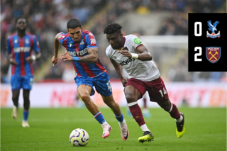 Two-minute highlights: Crystal Palace 0-2 West Ham United